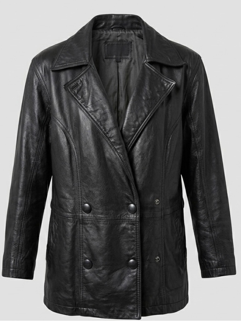 Vintage Wilsons Leather Thinsulate Jacket Black Grunge Goth M (oversized)